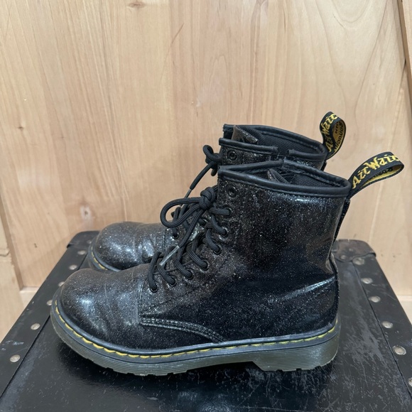 Dr. Martens 1460 Glitter J Boots Size 5 Lace Up Black Combat Boots Women's - Picture 5 of 15
